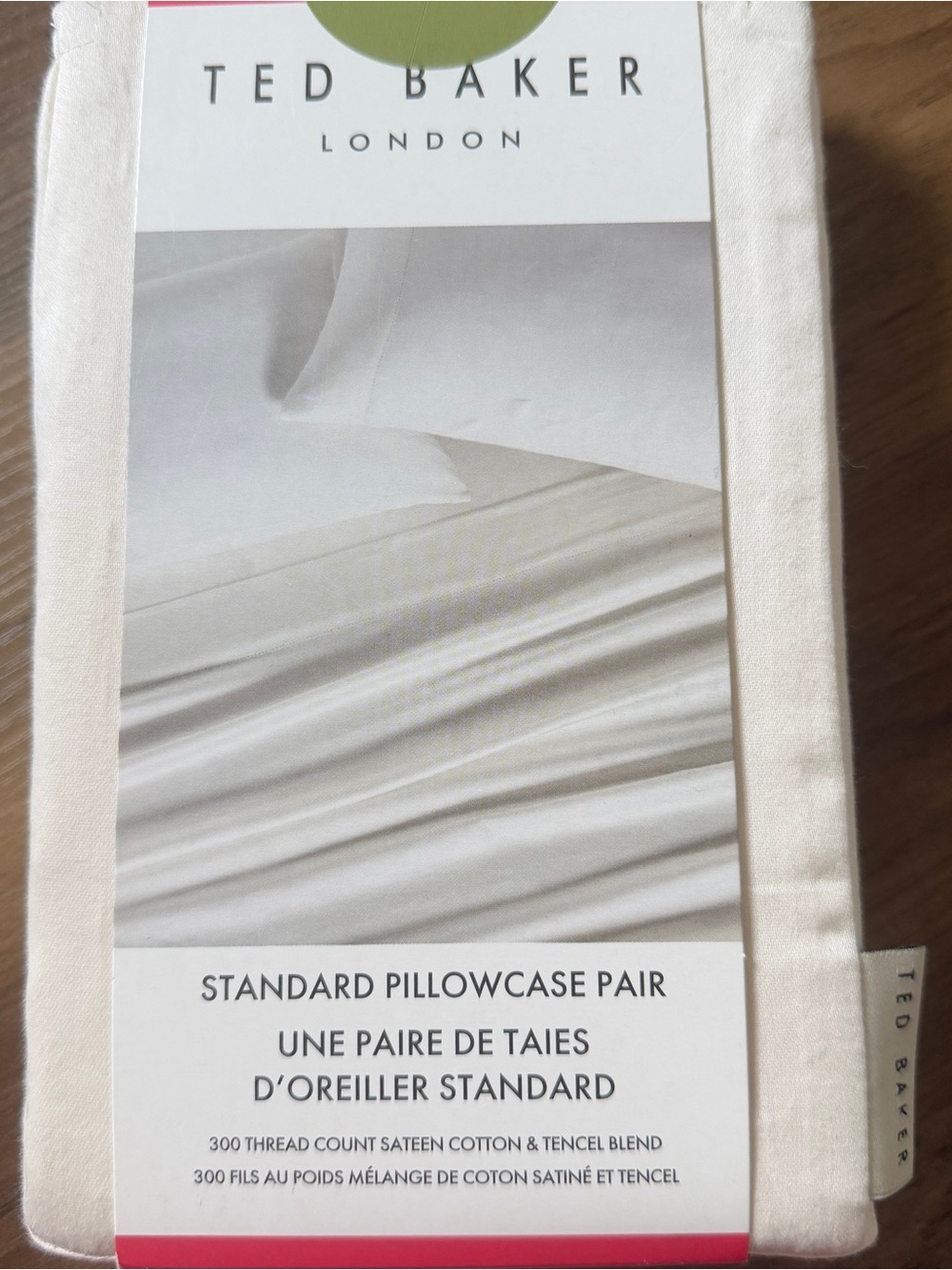 Ted‎ Baker Cream Standard Pillowcase Pair. NEW
